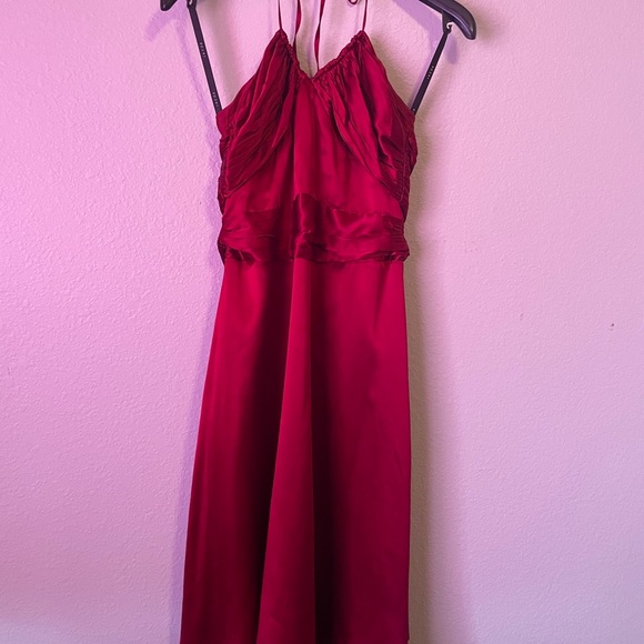 Red Satin Dress by Jacob - Picture 1 of 3